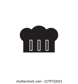 chef cap icon glyph style design. chef cap icon vector illustration. isolated on white background.