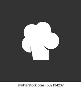 Chef cap icon isolated on black background. Chef cap vector logo. Flat design style. Modern vector pictogram for web graphics - stock vector