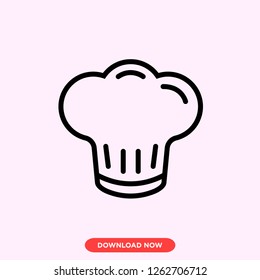 Chef cap icon modern vector style