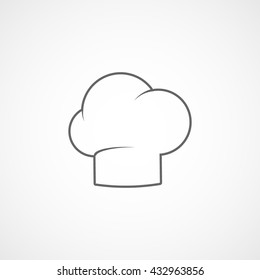 Chef Cap Icon On White Background