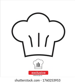 Chef cap icon.Flat design style vector illustration for graphic and web design.