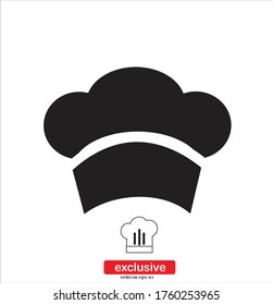 Chef cap icon.Flat design style vector illustration for graphic and web design.