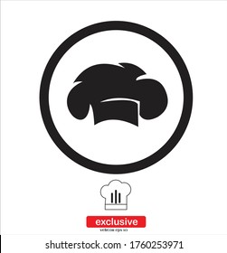 Chef cap icon.Flat design style vector illustration for graphic and web design.