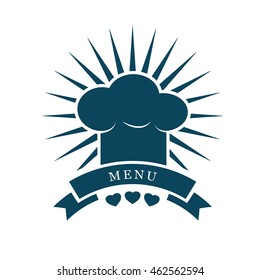 Chef Cap Menu Logo Vector Illustration