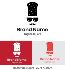 Chef cap and mustache logo design