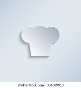 Chef cap - paper vector icon