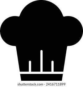 Chef cap solid and glyph vector illustration