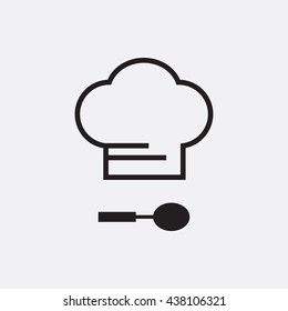 Chef cap and spoon Icon,