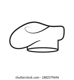 chef cap uniform accessory line style vector illustration design