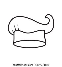 chef cap uniform accessory style line icon vector illustration design