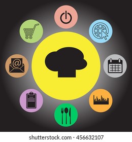 Chef cap vector icon