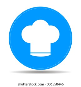 Chef cap  vector icon. Flat design style eps 10