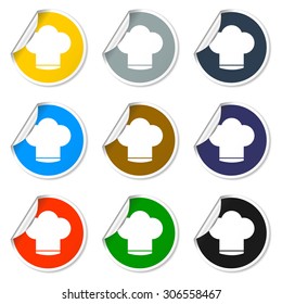 Chef cap  vector icon. Flat design style eps 10