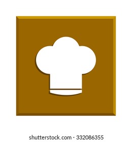 Chef cap  vector icon. Flat design style eps 10