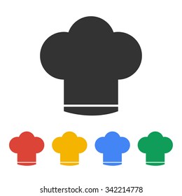 Chef cap  vector icon. Flat design style eps 10