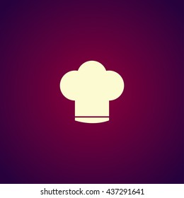 Chef cap vector icon. Flat design style eps 10
