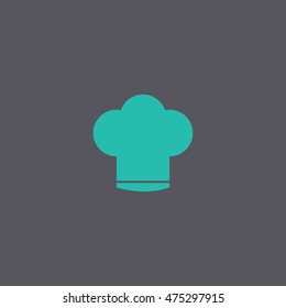Chef cap vector icon. Flat design style eps 10