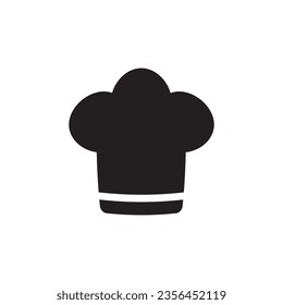 Icono vectorial de la tapa del chef. Diseño de letreros planos de sombrero de chef. Pictograma del símbolo del sombrero de cocina del chef. icono de interfaz de usuario de UX