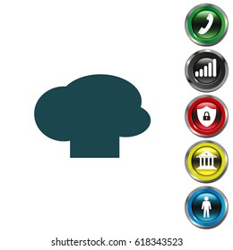 Chef cap vector icon. vector illustration