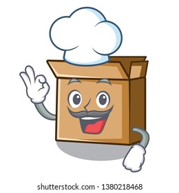 Chef cardboard in the a character shape