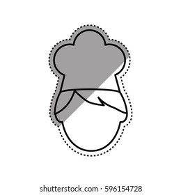 Chef cartoon character icon vector illustration graphic design