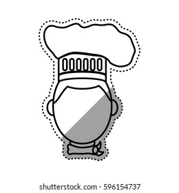 Chef cartoon character icon vector illustration graphic design