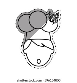 Chef cartoon character icon vector illustration graphic design