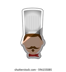 Chef cartoon character icon vector illustration graphic design