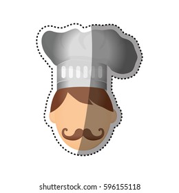 Chef cartoon character icon vector illustration graphic design