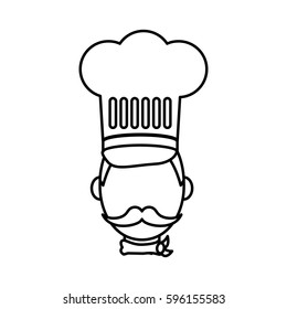 Chef cartoon character icon vector illustration graphic design