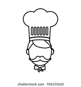 Chef cartoon character icon vector illustration graphic design