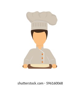 Chef cartoon character icon vector illustration graphic design
