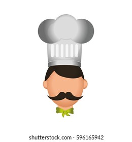 Chef cartoon character icon vector illustration graphic design