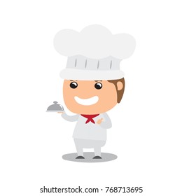 chef cartoon cute design mascot of restaurant