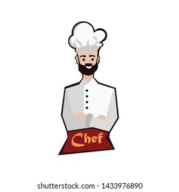  chef cartoon Isolated vector illustration.