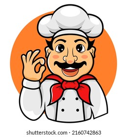 Chef Cartoon Logo Template For Food and Beverages Business Design