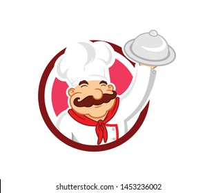 Chef Cartoon Mascot Design Illustration