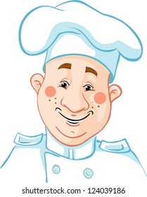 chef cartoon on white background