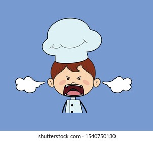 Chef Cartoon - Screaming in Aggression
