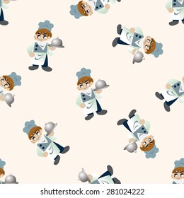 chef , cartoon seamless pattern background