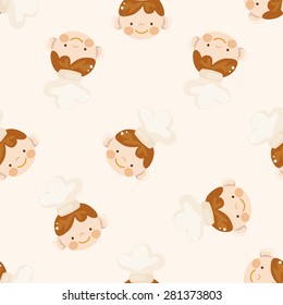 chef , cartoon seamless pattern background