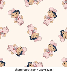chef , cartoon seamless pattern background
