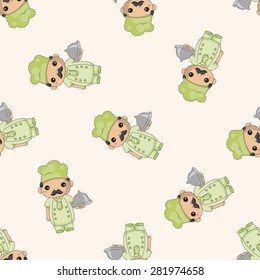 chef , cartoon seamless pattern background