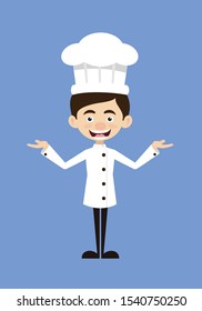 Chef Cartoon - Standing in Presenting Pose