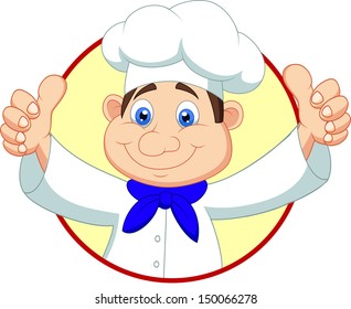 Chef cartoon with thumb up