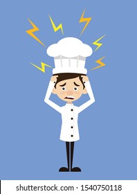 Chef Cartoon - with Worried Face