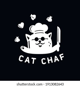 Chef cat. Vector illustration for printing on T-shirts and other purposes.