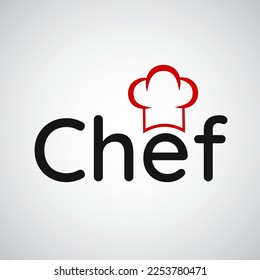 chef catering minimal logo template
