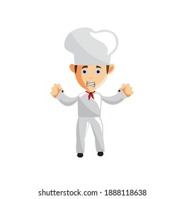 Chef character creation Illustration Template Pose Angry