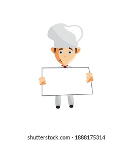 Chef character creation Illustration Template Pose Take Blank Board